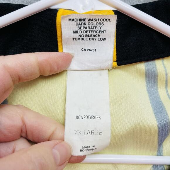 Official Sports Soccer Referee Jersey Size XXL Yellow Long Sleeve 2011 Patch - Picture 4 of 8